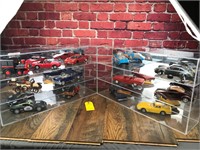 13pc Die Cast & Toy Model Cars w/Displays