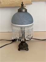 Vintage Bronzed Boudoir Table Lamp w/ Shade
