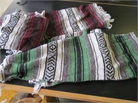 2 Large Full Size Mexican Baja Blankets Appear NEW