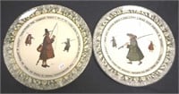 Pair Royal Doulton "Isaac Walton ware" plates