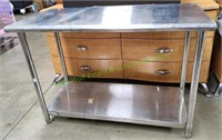 Stainless Steel Table with Bottom Shelf