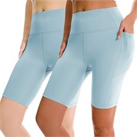 SEALED-APEXUP Workout Shorts, 8" Biker Shorts