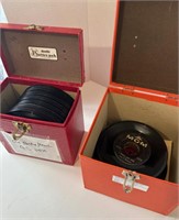 2 pcs Vintage 45's with Carrying Cases