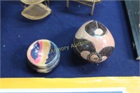 MARBLE EGG AND STAND