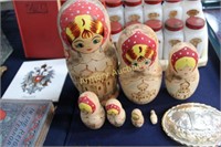 SIGNED RUSSIAN NESTING DOLLS - CEPRECB NOCA