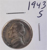 1943 S Jefferson Silver War Nickel