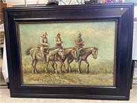 Large Outstanding Signed Oil on Canvas Painting -