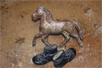 Metal Weather Vane Horse Topper + Shoes
