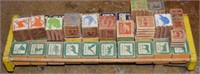 Lot of Vintage Picture Toy Wooden Blocks