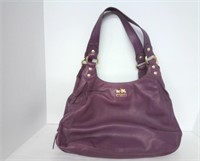 Coach Plum/Purple Shoulder Bag Compartment Purse
