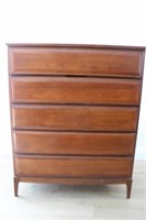 MID-CENTURY WALNUT TALLBOY DRESSER