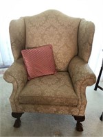 Beautiful Wingback Chair : Carved