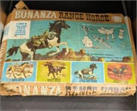 Vintage bonanza range horse toy with original box