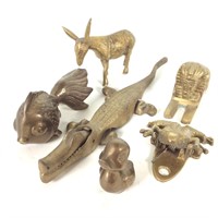(6) Brass Animal Figures