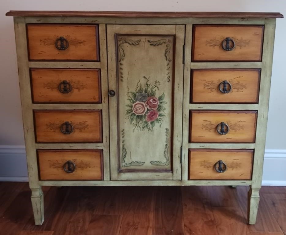 Painted Floral Chest