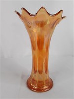 Carnival Glass Fluted Vase
