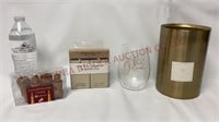 Wedding - Cork Candles, Tags, Groom Glass, Chiller