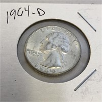 1964-D SILVER Washington Quarter IN CASE