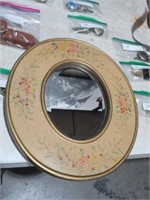 HANDPAINTED BEVELED OVAL MIRROR