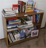 Bookshelf & Large Assortment of Books