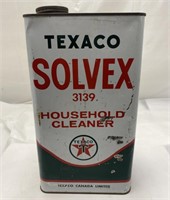 Vintage Empty Texaco Solvex Tin