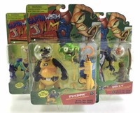 (3) Earthworm Jim Carded Action Figures