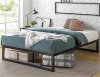 Metal Platform Bed Frame, King, Black