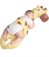 Anti-roll baby pillow with holding strap