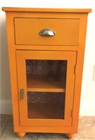 Cute Orange Side Cabinet w/Glass Front