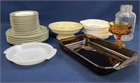 Assorted lot including dishes, Fire King, small