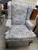 Paisley Upholstered Wing Chair