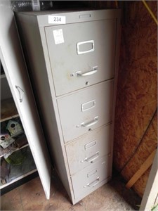 4-Drawer Filing Cabinet and Contents