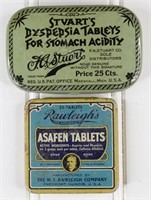 Stuart's & Rawleigh's Tablet Tins