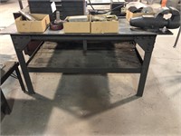 Heavy Duty Work Table w/ shelving.