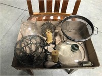 Misc.items-Strainer-egg basket-candlesticks