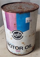 Vintage Can of Western Farmers Motor Oil