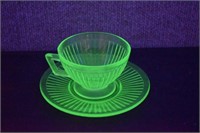Economy Glass Round Robin Tea Cup and Saucer