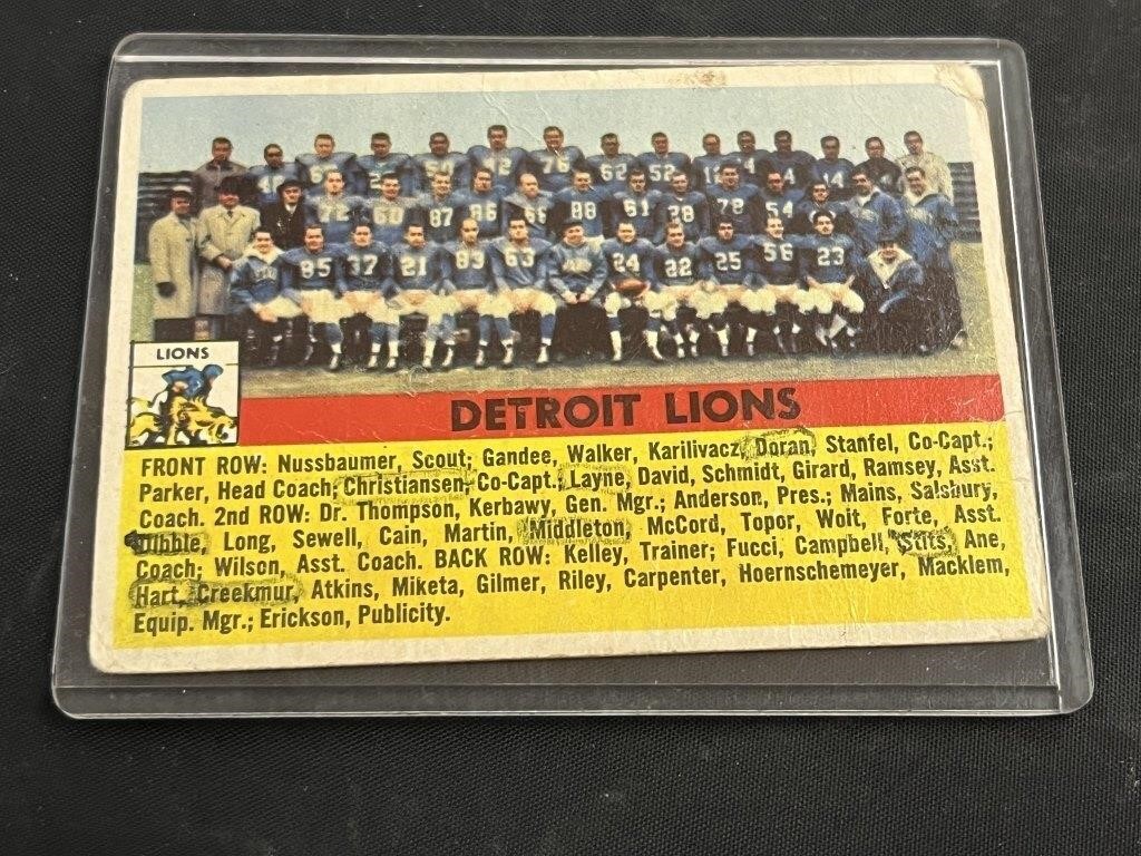 1956 Topps Detroit Lions