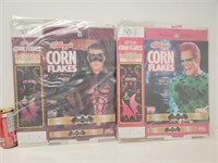 2 boîtes de céréales Batmans Kelloggs vintage