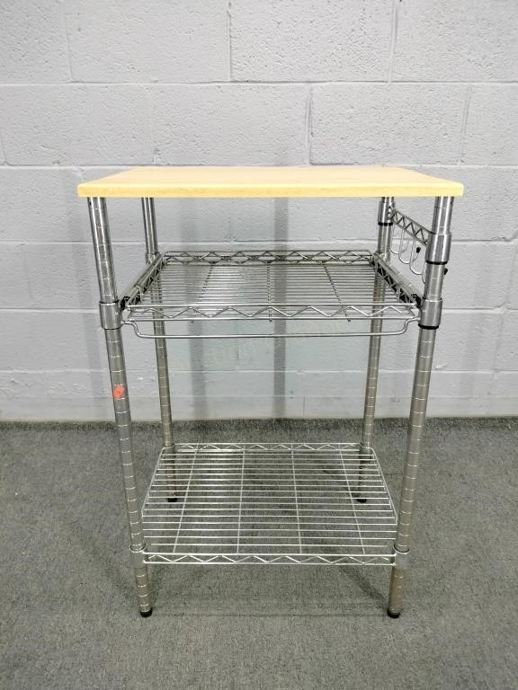 Metal Utility Table With Slide Out Tray