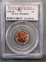 2008 D Cent Pcgs Ms68 Satin Finish