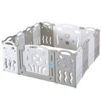 Baby Playpen 14 Panels Foldable Safety Play Yard