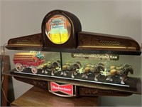 Budweiser Clydesdale Clock (35" w/dogs)