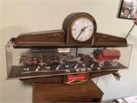 Budweiser Clydesdale Clock (35" w/dogs)