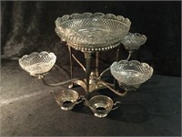 Punch Bowl Holder with Extended Arms and Two