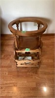 Oval side Table Missing Glass, Magazine Rack