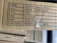 ELECTRIC PROJECTOR SCREEN RETAIL $1,500