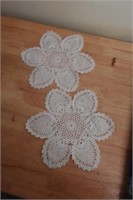 Crocheted Flower Shaped Dollies