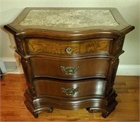 Pair of marble top night stands