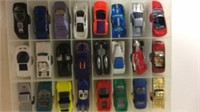Diecast hot wheel cars with plastic container